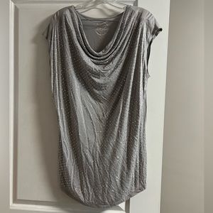 Slouchy studded shirt